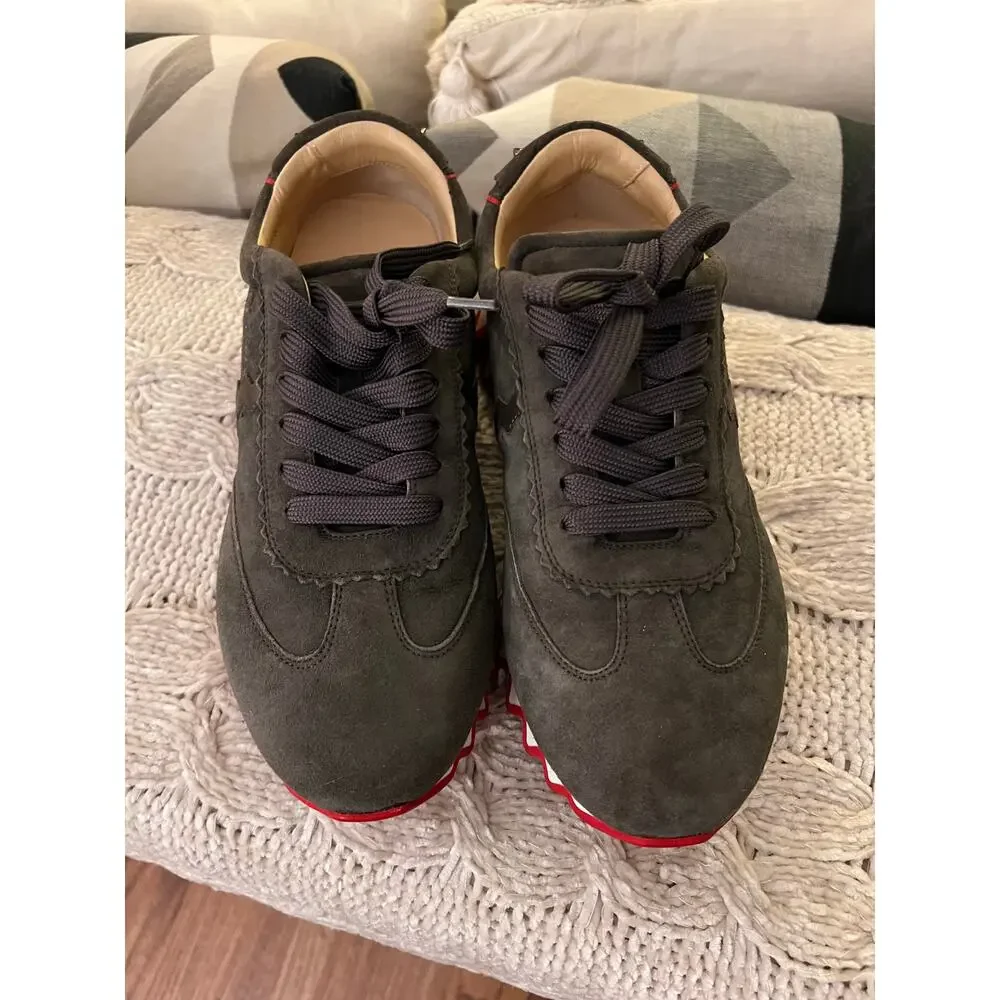 Christian Louboutin Loubishark Sneakers in Grey Suede Size EU 42.5/ US 9.5✨ - Picture 5 of 16